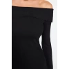 New Slim Day Night Camisole Knitted Carmen Collar Long Sleeve Bodycone Maxi Length Dress