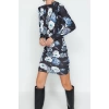 New Slim Day Night Thick Sandy Knitted Boat Neck Long Sleeve Bodycone Mini Length Dress
