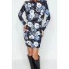 New Slim Day Night Thick Sandy Knitted Boat Neck Long Sleeve Bodycone Mini Length Dress