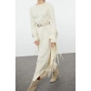 New Regular Casual Daily Single Plate Knitwear Crew Neck Long Sleeve Basic Maxi Length Dress