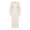 New Regular Casual Daily Single Plate Knitwear Crew Neck Long Sleeve Basic Maxi Length Dress