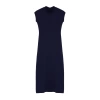 New Slim Casual Daily Thick Sandy Knitted Stand Collar Short Sleeve Bodycone Maxi Length Dress