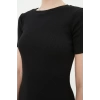 New Slim Casual Daily Regenerated Camisole Knitted Crew Neck Short Sleeve Bodycone Mini Length Dress