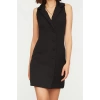 New Regular Business Finike Woven Jacket Collar Sleeveless Sleeve Jacket Dress Mini Length Dress