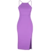New Regular Day Night Finike Woven Halter Neck Strappy Sleeve Bodycone Midi Length Dress