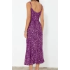 New Fit Day Night Shally Woven Cowl Neck Strap Sleeve Bodycone Midi Length Dress