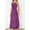 New Fit Day Night Shally Woven Cowl Neck Strap Sleeve Bodycone Midi Length Dress