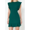 New Regular Day Night Finike Woven Crew Neck Sleeveless Sleeve Bodycone Mini Length Dress