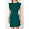 New Regular Day Night Finike Woven Crew Neck Sleeveless Sleeve Bodycone Mini Length Dress