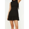 New Regular Business Chiffon Woven Stand Collar Sleeveless Sleeve A-Line Mini Length Dress