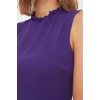 New Regular Business Chiffon Woven Stand Collar Sleeveless Sleeve A-Line Mini Length Dress
