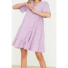 New Regular Casual Daily Aerobin Woven V Neck Short Sleeve Shift Mini Length Dress