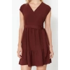 New Regular Casual Daily Aerobin Woven V Neck Sleeveless Sleeve Skater Mini Length Dress