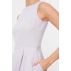 New Regular Business Finike Woven Crew Neck Sleeveless Skater Midi Length Dress