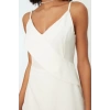 New Regular Business Finike Woven V Neck Strappy Sleeve A-Line Mini Length Dress