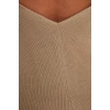 New Regular Casual Daily Single Plate Knitwear V Neck Strappy Sleeve Basic Maxi Length Dress