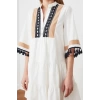 Yeni Rahat Casual Günlük Poplin Dokuma Hakim Yaka Kısa Kol Shift Mini Boy Elbise