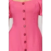 New Regular Casual Daily Aerobin Woven Square Collar Short Sleeve Shirt Dress Mini Length Dress