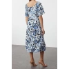 New Regular Casual Daily Shally Woven Sweetheart Neck Short Sleeve A-Line Midi Length Dress
