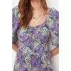 New Regular Casual Daily Shally Woven Sweetheart Neck Short Sleeve A-Line Midi Length Dress