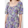 New Regular Casual Daily Shally Woven Sweetheart Neck Short Sleeve A-Line Midi Length Dress