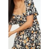New Regular Casual Daily Shally Woven Sweetheart Neck Short Sleeve A-Line Midi Length Dress