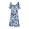 New Regular Casual Daily Shally Woven Sweetheart Neck Short Sleeve A-Line Midi Length Dress