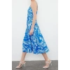 New Regular Casual Daily Polyester Camisole Knitted Double Breasted Strappy Sleeve Skater Midi Length Dress