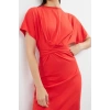 Yeni Slim Casual Günlük Süprem Örme Bisiklet Yaka Kısa Kol Bodycone Midi Boy Elbise