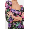 New Fit Day Night Queen Crepe Woven Square Neck Three Quarter Sleeve Bodycone Mini Length Dress