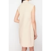 New Comfortable Casual Daily Linen Look Woven Shirt Collar Sleeveless Sleeve Shift Mini Length Dress