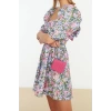 New Regular Casual Daily Terrycotton Woven Sweetheart Neck Short Sleeve Skater Mini Length Dress