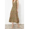 New Regular Casual Daily Polyester Camisole Knitted V Neck Sleeveless Sleeve A-Line Maxi Length Dress