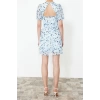 New Regular Day Night Chiffon Woven Sweetheart Neck Short Sleeve A-Line Mini Length Dress