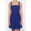 New Regular Casual Daily Finike Woven Square Collar Strappy Sleeve A-Line Mini Length Dress