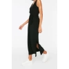 New Regular Day Night Thick Sandy Knitted V Neck Sleeveless Sleeve A-Line Midi Length Dress