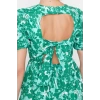 New Regular Casual Daily Poplin Woven Crew Neck Short Sleeve Skater Mini Length Dress