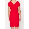 New Regular Business Finike Woven Crew Neck Short Sleeve Bodycon Midi Length Dress