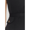 Yeni Regular Business Finike Dokuma Bisiklet Yaka Kolsuz Kol Bodycone Mini Boy Elbise