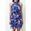 New Regular Casual Daily Chiffon Woven Halter Neck Sleeveless Sleeve A-Line Mini Length Dress