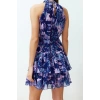 New Regular Casual Daily Chiffon Woven Halter Neck Sleeveless Sleeve A-Line Mini Length Dress