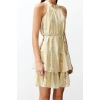 New Regular Casual Daily Chiffon Woven Halter Neck Sleeveless Sleeve A-Line Mini Length Dress