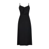 New Regular Casual Daily Aerobin Woven V Neck Strappy Sleeve A-Line Midi Length Dress