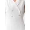 New Regular Day Night Finike Woven Jacket Collar Sleeveless Sleeve Bodycone Midi Length Dress