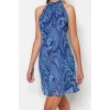 New Regular Casual Daily Chiffon Woven Stand Collar Sleeveless Sleeve A-Line Mini Length Dress