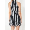 New Regular Casual Daily Chiffon Woven Stand Collar Sleeveless Sleeve A-Line Mini Length Dress