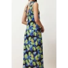 New Slim Day Night Tulle Knitted Asymmetrical Neckline Strappy Sleeve Bodycone Maxi Length Dress