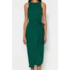 New Regular Business Aerobin Woven Crew Neck Sleeveless Sleeve A-Line Midi Length Dress