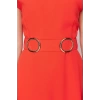 New Regular Business Crepe Woven V Neck Short Sleeve A-Line Midi Length Dress
