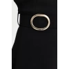 New Regular Business Crepe Woven V Neck Short Sleeve A-Line Midi Length Dress